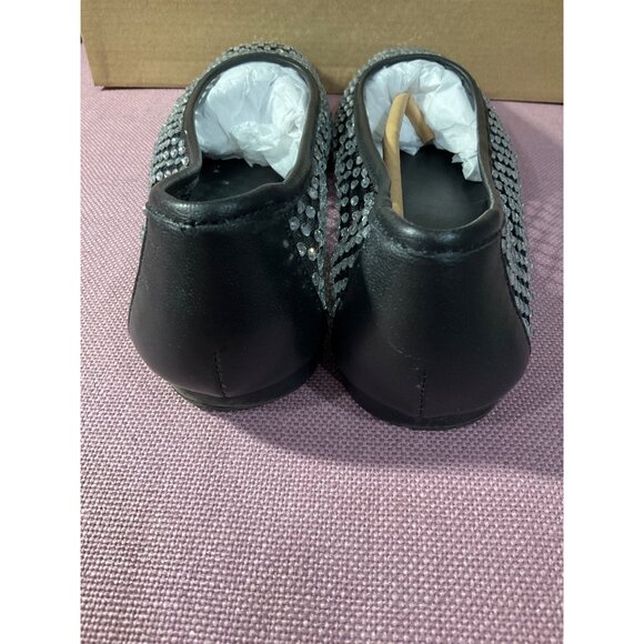 Steve Madden Womens Auden Ballet Flats in Black 8 with box Rhinestone Shoes - Picture 7 of 15